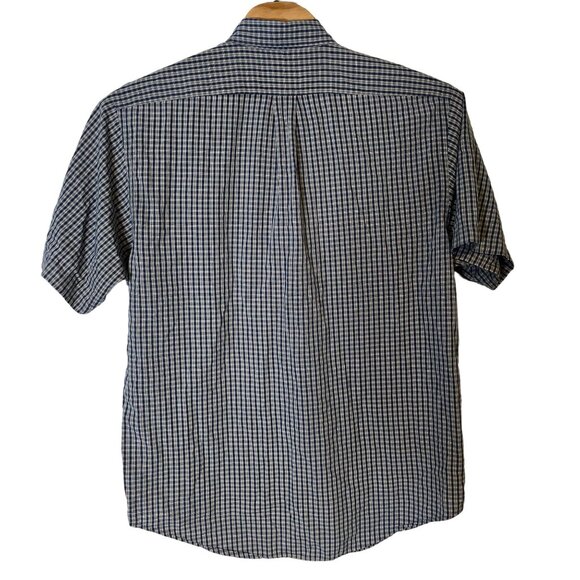 Ralph Lauren Jeans Company Button Down Shirt XL Men's Short Sleeve Blue Cream - Picture 3 of 5